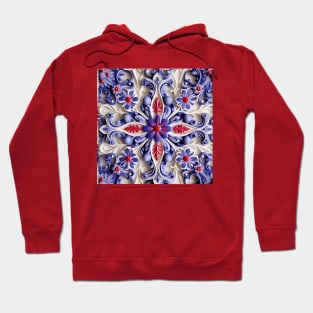 Fourth of July Inspired Design With Center flower and star Hoodie